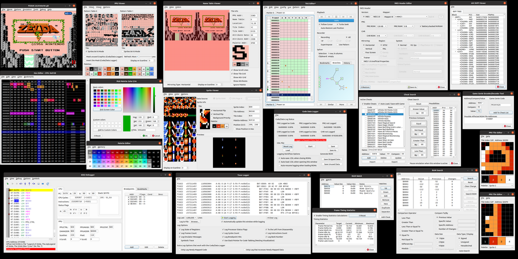 FCEUX Qt/SDL Debug Tools